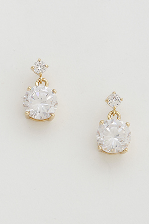 Triangle Drop Round Rhinestone Earrings with 5LCE8